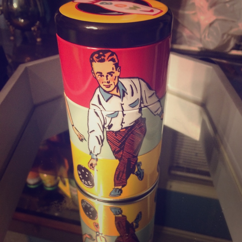 Unique vintage looking bowling canisters new